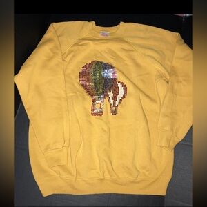 Hanes Mustard Sweater with Graphic